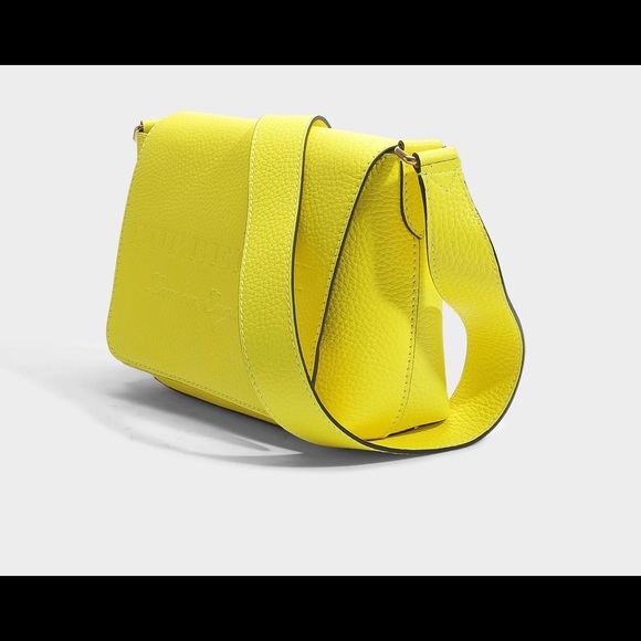 Burberry Small Embossed Neon Leather Messenger Bag - Picture 4 of 5